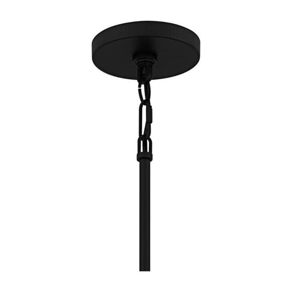 Elara 3-Light Matte Black and Brushed Nickel Pendant Light with Clear Glass - Picture 3 of 5